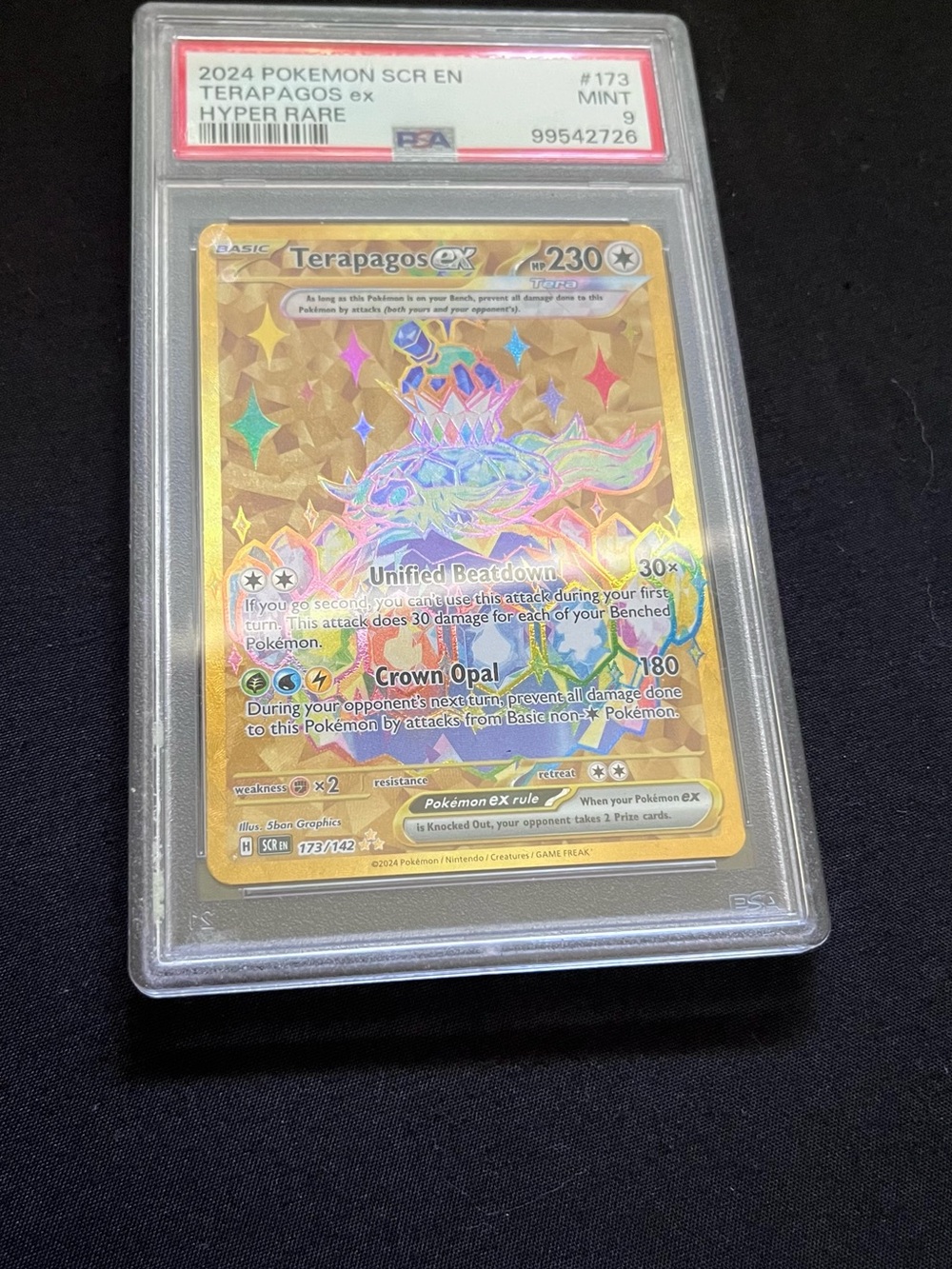 2024 Pokemon Terapagos ex Hyper Rare PSA 9